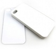 Чехол под сублимацию для iPhone 4, глянцевый, с алюминиевой вставкой