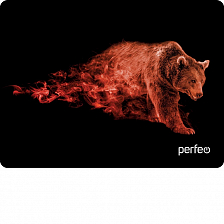 Коврик PERFEO Flames "Бурый медведь"