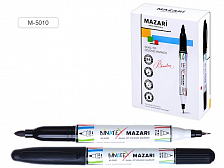 Маркер для CD/DVD двухсторонний MAZARI BINATEX, черный, ширина линии письма 0.5мм / 2мм (24) 