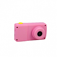 Детская фотокамера с дисплеем, запись видео, microSD, желтый/розовый