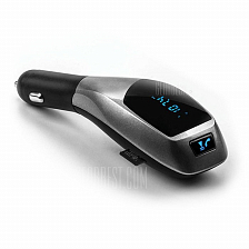 Bluetooth FM модулятор Agetunr X5 microSD, USB, черно-серый