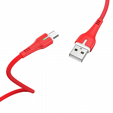hoco X45 USB вилка - microUSB вилка, 2.4A, красный, 1м