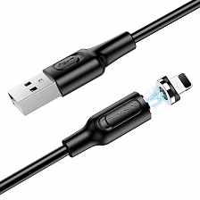  Магнитный BOROFONE BX41 USB вилка - iPhone (Lightning) вилка, 2.4A, черный, 1м