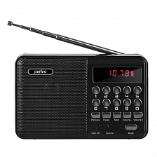 Perfeo Радиоприемник цифровой PALM, FM / МР3 / USB или 18650, черный