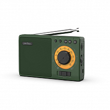 Радиоприемник Perfeo ЗАРЯ аналоговый, всеволновый, MP3, питание 18650, зеленый