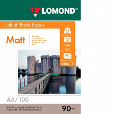 Фотобумага Lomond матовая А3  90г/м 100 листов