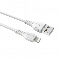 BOROFONE BX51 USB вилка - iPhone (Lightning) вилка, 2.4A, белый, 1м