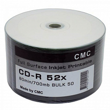 CD-R CMC PRINT 700Mb 52x Bulk (50 шт.)