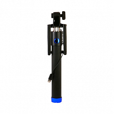 Селфи-палка для iPhone, черно-синий (штекер Lightning)