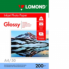 Фотобумага Lomond глянцевая А4 200г/м  50 листов