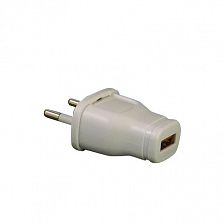 Универсальное сетевое з/у USB "Вилка С-004" 1A, белый