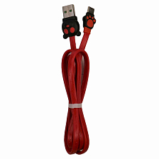 Smile "Панда" USB вилка - Type-C вилка, красный, 1м