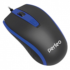 Мышь Perfeo PROFIL USB, 4 кнопки, черно-синий