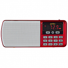Perfeo Радиоприемник ЕГЕРЬ FM,МР3,USB красный
