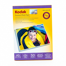 Фотобумага Kodak глянцевая А5 230г/м 50 листов односторонняя