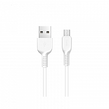 hoco X13 USB вилка - microUSB вилка, 2A, белый, 1 м.