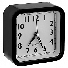 Часы-будильник Perfeo Quartz "PF-TC-019", квадратные 10*10 см, черный