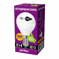 PERFEO лампа PF-G45 7W 3000K E14 шар