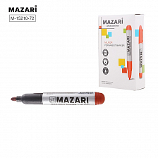 Маркер перманентный MAZARI MILNOR, красный, пулевидный наконечник, ширина линии письма 2.5мм (10)