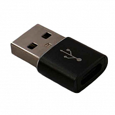 Переходник Type-C гнездо - USB штекер, черный