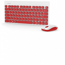 Набор беспроводная клавиатура + мышь Smartbuy, бело-красный