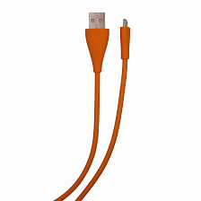 DK-2 USB вилка - microUSB вилка, Силикон, оранж, 1 м.
