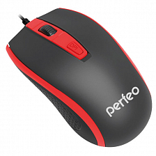 Мышь Perfeo PROFIL USB, 4 кнопки, черно-красный
