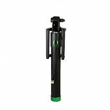 Селфи-палка для iPhone, черно-зеленый (штекер Lightning)