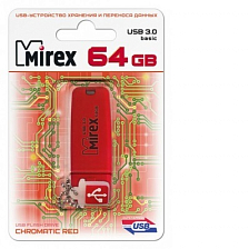USB 3.0 Mirex 64Gb CHROMATIC RED