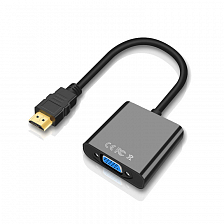 Адаптер HDMI штекер - VGA гнездо, черный