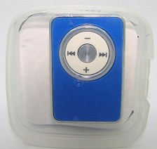 MP3 плеер без дисплея, без памяти №1, синий