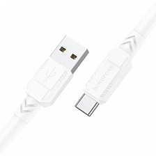 BOROFONE BX81 USB вилка - Type-C вилка, 3A, белый, 1м