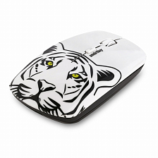 Беспроводная мышь Smartbuy TIGER 2 USB, белая с рисунком тигра