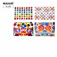 Папка на кнопке MAZARI FIGURES, 21х29,7 см, пластиковая, плотность 170 мкм, 4 дизайна