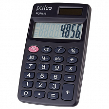 Калькулятор PERFEO карманный/черный/8 разрядный