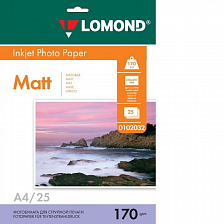 Фотобумага Lomond двухсторонняя матовая А4 170г/м 25 листов 