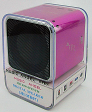 MD07 Колонка microSD/FM, розовый