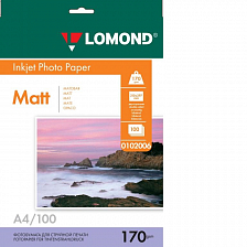 Фотобумага Lomond двухсторонняя матовая А4 170г/м  100 листов 